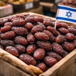 Caixa de dàtils amb una bandera d'Israel en un mercat: els productes dels assentaments israelians, ara prohibits a Europa